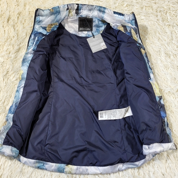 Dolcezza Paint Stroke Padded Gilet, Blue Multi Size Medium - Picture 7 of 16